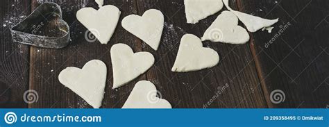 Heart Stencil For Cookies Heart Shaped Holes Stock Image Image Of