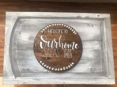 Welcome To Our Home Established Sign Wood Welcome Sign Wood