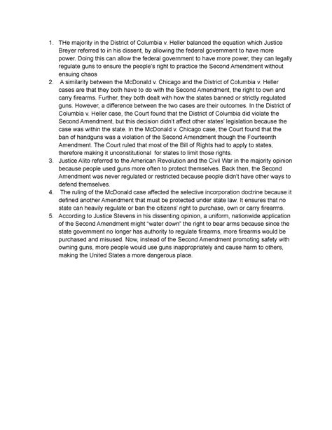 Mc Donald v. Chicago-AP Required Scotus Case - SSWM 541 - Studocu