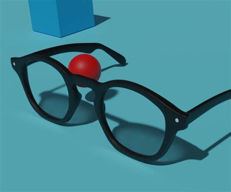 artstation glasses low poly 3d model game assets