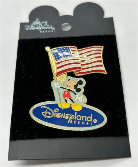 Mickey Mouse American Flag Blue Background Walt Disney World Wdw 2001