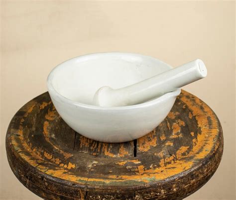 Vintage Apothecary Porcelain Mortar And Pestle Grinding Etsy