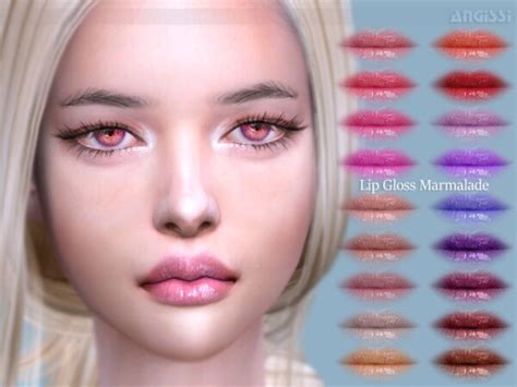 The Sims Resource Lip Gloss Marmalade By Angissi • Sims 4 Downloads