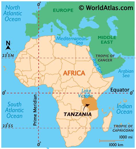 Tanzania On The Map Of Africa Asia Africa Map
