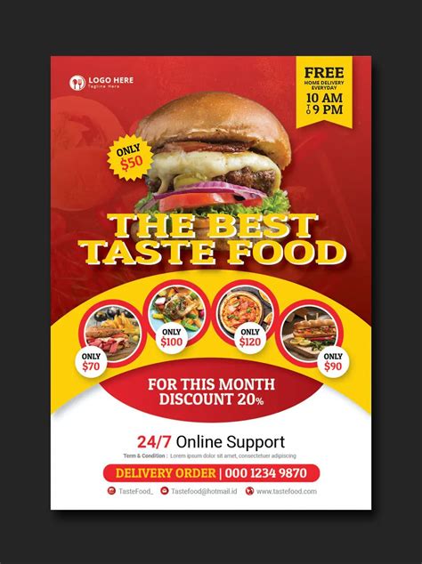 Fast Food Flyer Template Food Menu Design Food Food Tasting