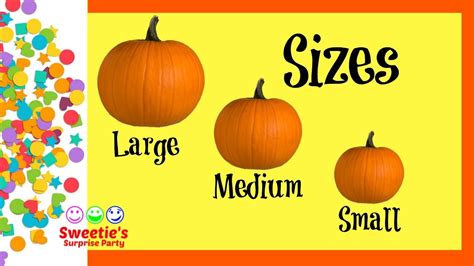 Learn Sizes With Play Doh Pumpkins Small Medium Large Youtube