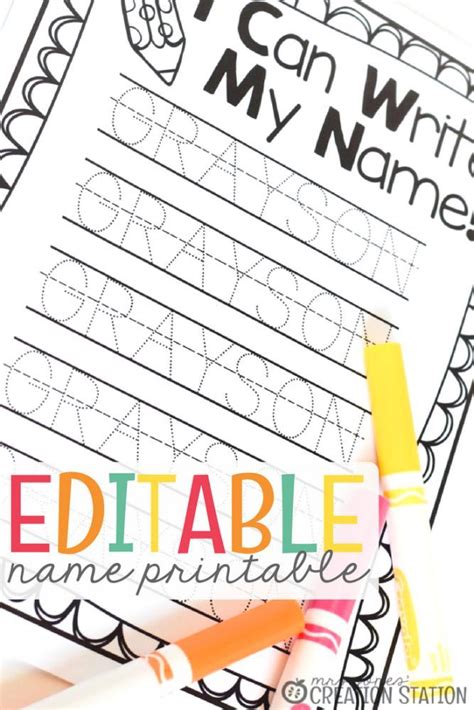 Work on students learning to write their names with a free name writing practice sheet. Pin on Linda's Classroom