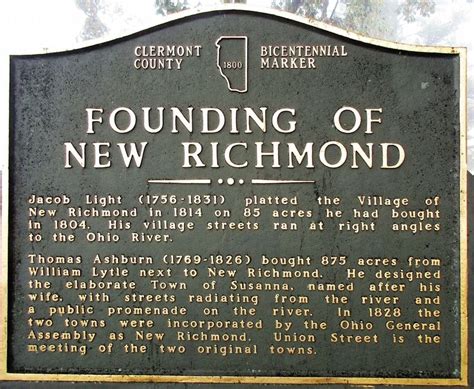 Founding Of New Richmond Historical Marker
