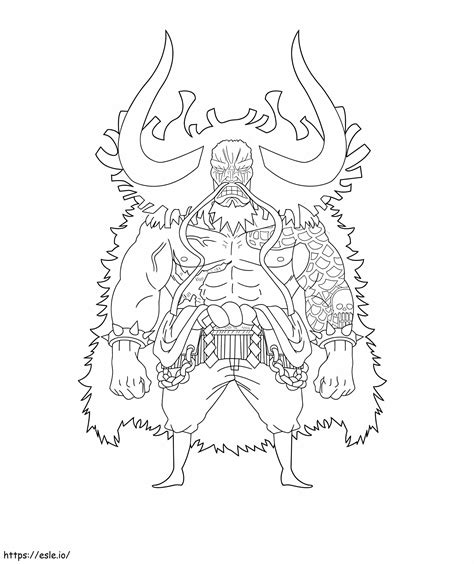 One Piece Kaido Coloring Page Anime Coloring Pages