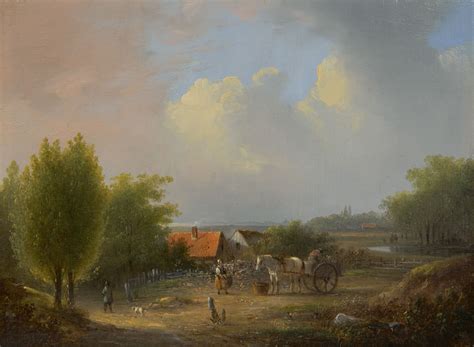 Jacobus Van Der Stok Paintings For Sale Extensive Landscape With