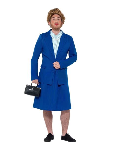 Mens Iron Lady Margaret Thatcher Prime Minister 1980s Fancy Dress Costume Ebay