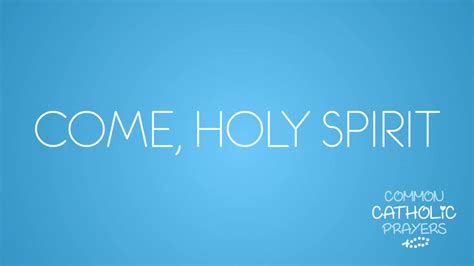 Come Holy Spirit English Youtube
