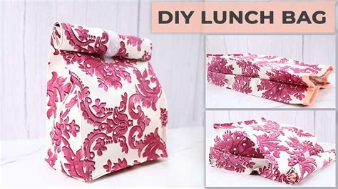Diy Lunch Bag How To Sew A Reusable Lunch Bag Tutorial Youtube