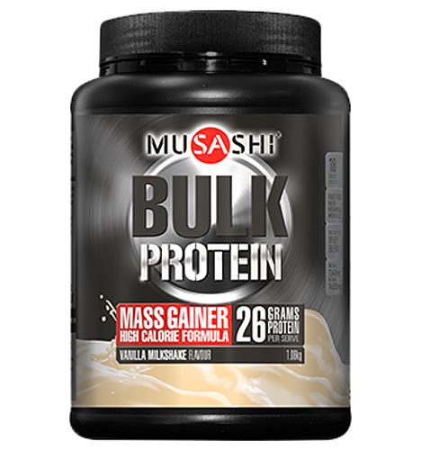 Musashi Bulk Mass Gain Protein Powder Vanilla Australian Vitamins