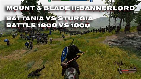 Bannerlord Battle Battania Vs Sturgia 1600 Vs 1100 Youtube