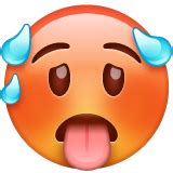 ? Hot Face Emoji on WhatsApp 2.19.244