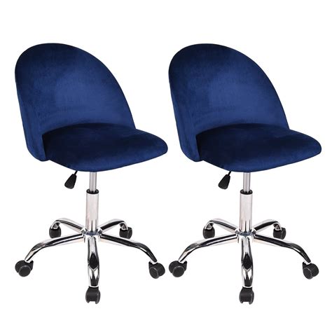 However, you should be able to find an option with a simple look that fits well into your workspace. Set of 2 Mid Back Swivel Adjustable Home Office Chair ...