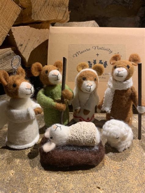 Christmas Nativity Felt Mouse Set Etsy
