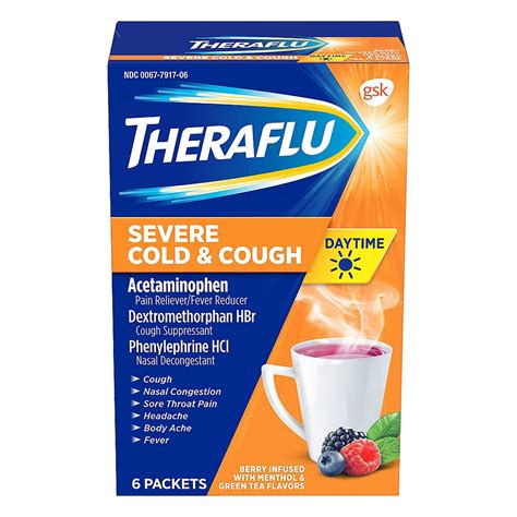 Theraflu Daytime Severe Cold Cough Berry Infused Menthol Shop Cough