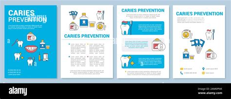 caries prevention brochure template layout dental clinic flyer booklet leaflet print design