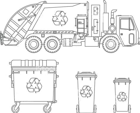 Coloring Pages Garbage Trucks Printable For Kids And Adults Free