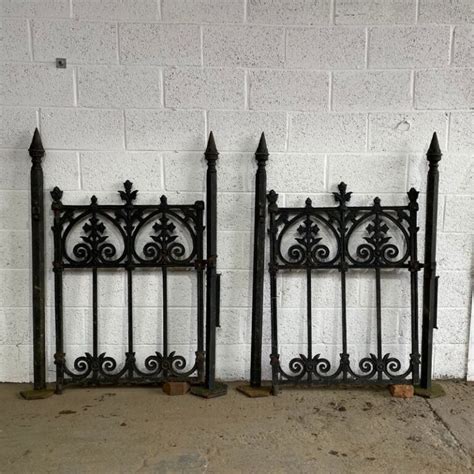 Black Decorative Cast Iron Gates With Posts Watling Reclamation