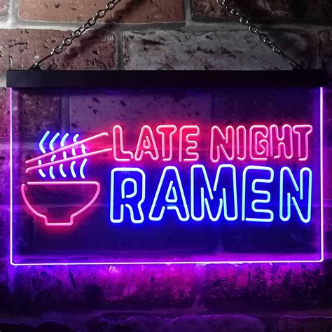 Advpro Late Night Ramen Japanese Food Dual Color Led Neon