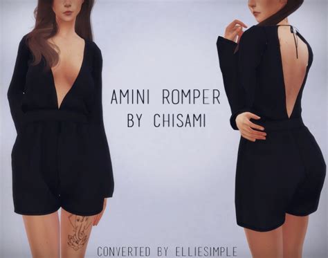Amini Romper Chisami At Elliesimple Sims 4 Updates