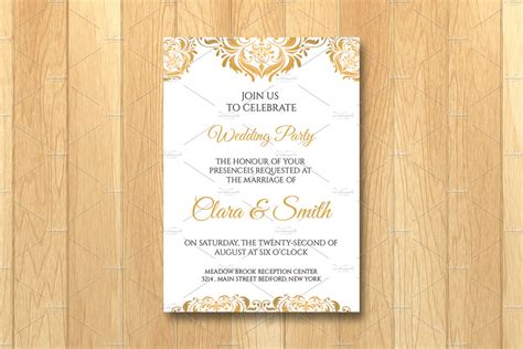 Wedding Invitation Card Template ~ Wedding Templates ~ Creative Market