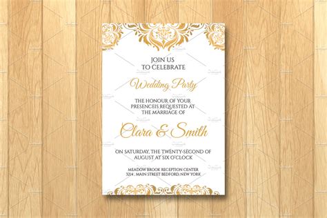 Check spelling or type a new query. Wedding Invitation Card Template ~ Wedding Templates ~ Creative Market