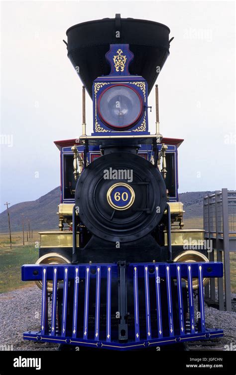 Steam Engine Jupiter Golden Spike National Historic Site Utah Stock