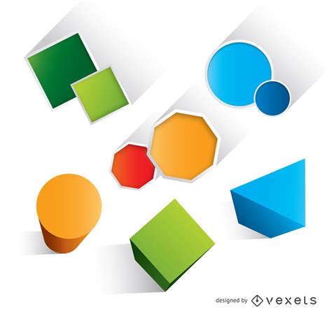 Formas Coloridas Básicas Geométricas Baixar Vector