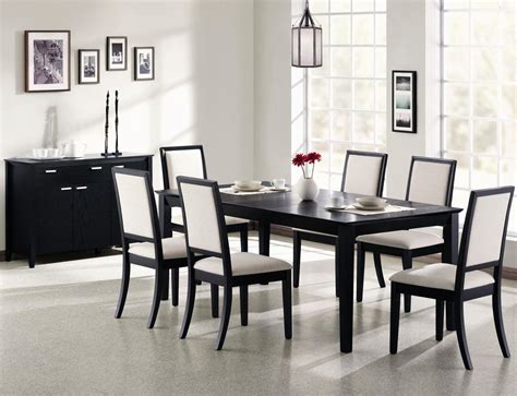 (60 dining table, 4 side chairs & bench) $1,514.00. Coaster Louise 101561 101562 Black Wood Dining Table Set ...