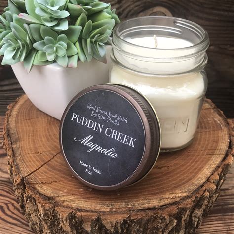 Magnolia Candle 8 Oz Soy Handmade Soy Candle Perfect Gift Etsy