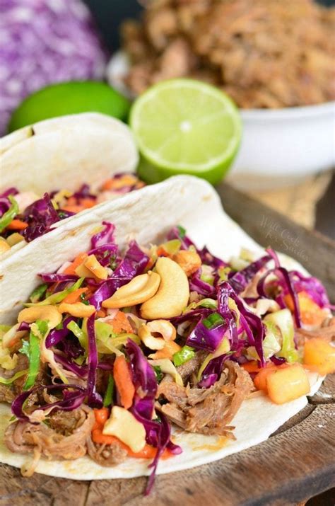 Pulled Pork Tacos With Tropical Slaw Will Cook For Smiles