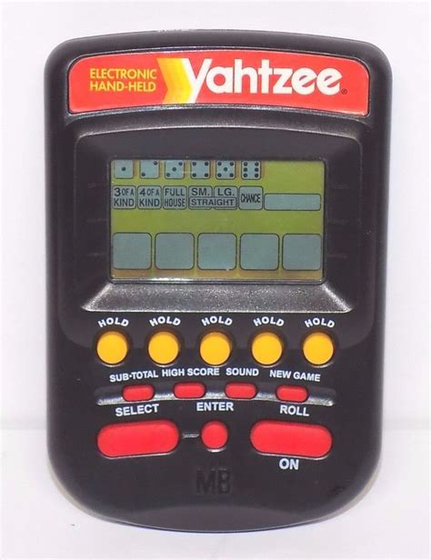 Milton Bradley Handheld Electronic Yahtzee Game 1995 Miltonbradley