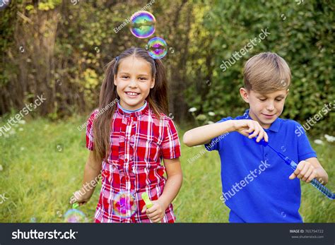 Kids Playing Bubbles Stock Photo 765794722 Shutterstock