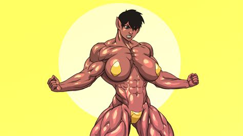 Rule 34 Abs Animated Big Muscles Black Hair Breasts