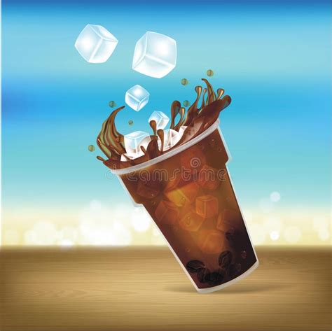 Realistic Detailed 3d Cold Brewed Coffee Vector Stock Vector