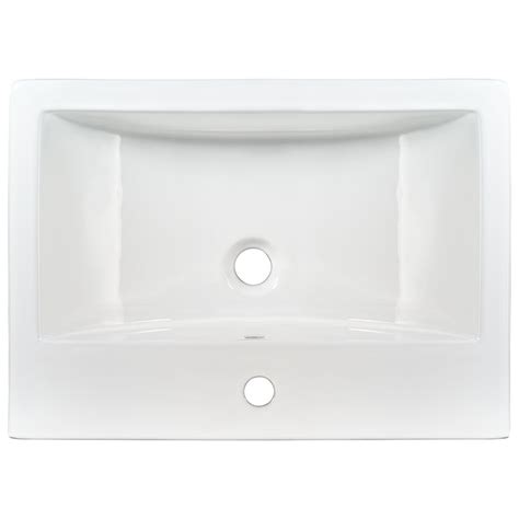 Bathroom Sinks Overmount White Rectangle 2417 Va Beach