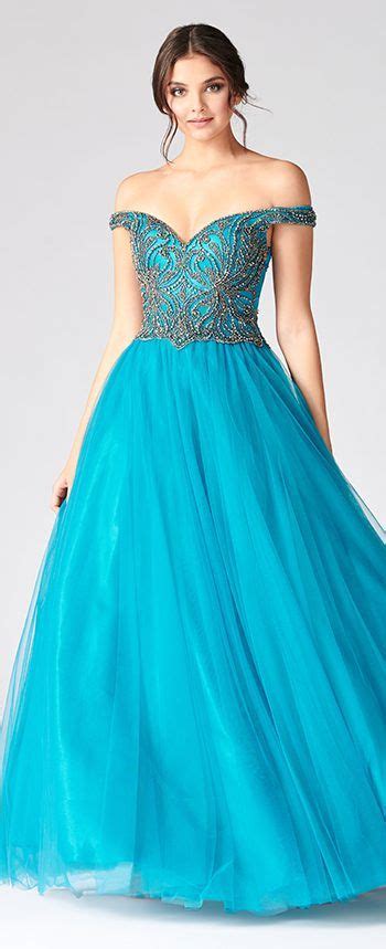 Teal Off Shoulder Ball Gown Ball Gowns Fairytale Dress Gowns