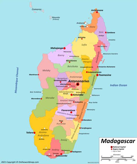 Madagascar Area Map