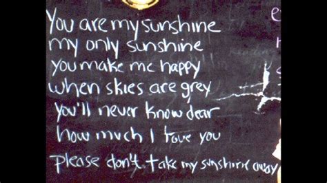 You Are My Sunshine Letra