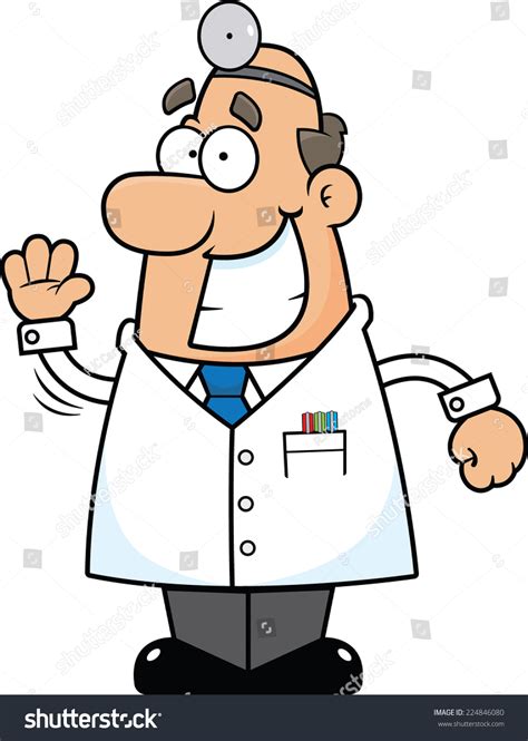 Cartoon Illustration Doctor Happy Expression Stock Vector Royalty Free
