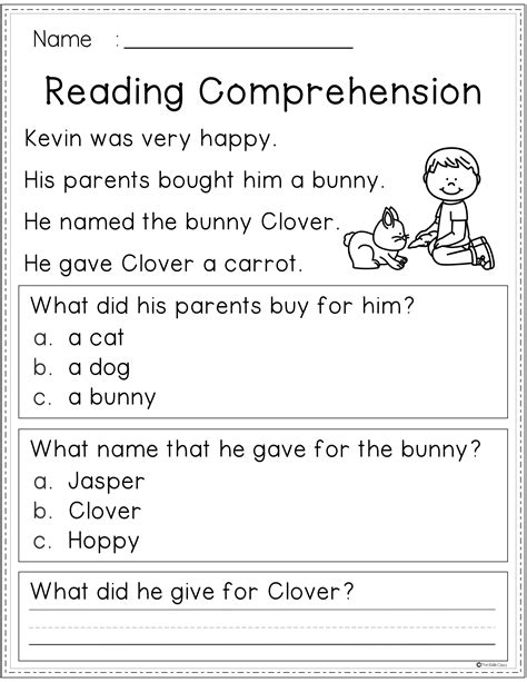 Reading Comprehension Worksheets With Multiple Choice Questi
