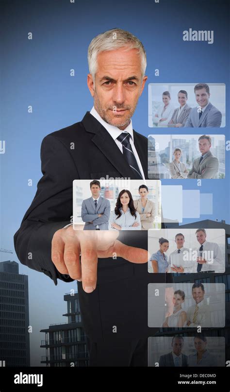 Experienced Classy Businessman Using Digital Interface Stock Photo Alamy
