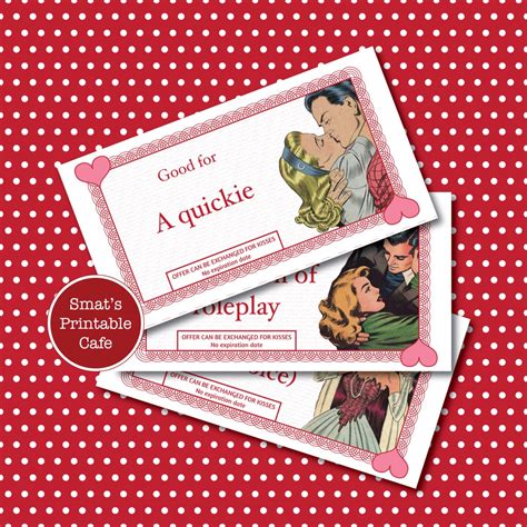Naughty Love Coupons Printable Valentine S Day T Etsy
