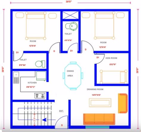 3bhk House Plan According To Vastu House Design Ideas
