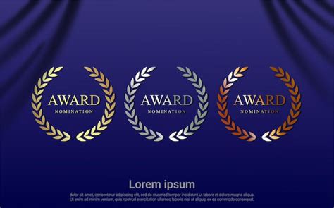 Premium Vector Set Of Award Nomination Design