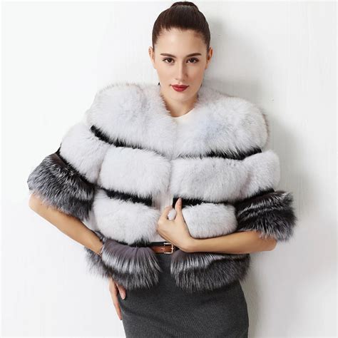 Tatyana Furclub New Real Fox Fur Coat High Waist Fur Jacket For Women